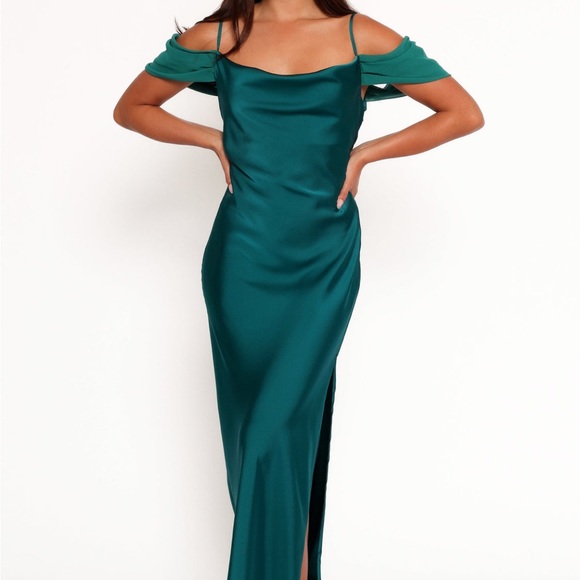 Petal & Pup Dresses & Skirts - Petal & Pup Green Slit Maxi Gown